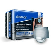Attends For Men Disposable Underwear Male Pull On with Tear Away Seams Small / Medium, ADUM15, 80 Ct