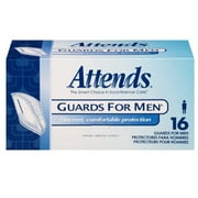 Attends Guards For Men Incontinence Underwear, One Size Fits Most, 8-1/2 X 10-1/4 Inch, 16 Count