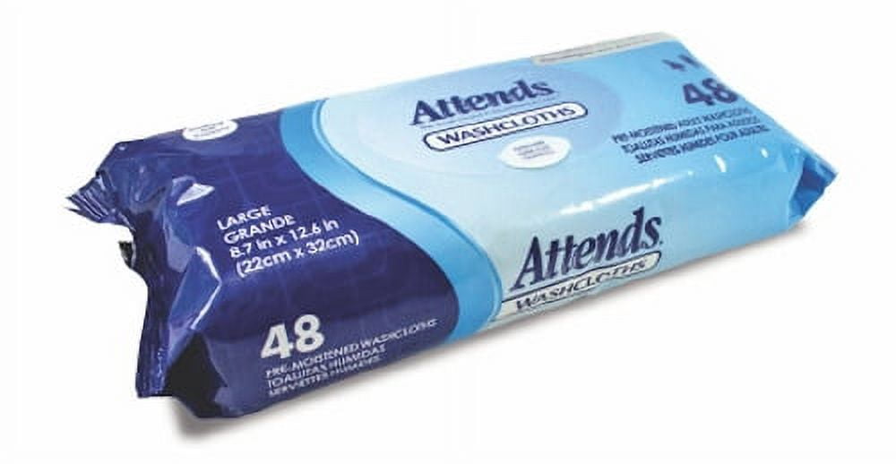 Attends Personal Wipe, 8-7/10 X 12-3/5 Inch, Soft Pack 48 Count, Aloe-Case of 576