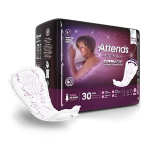 Attends Premier Overnight Female Incontinent Pad Overnight 15" L ALI-ONBCP, 47, 30 Ct