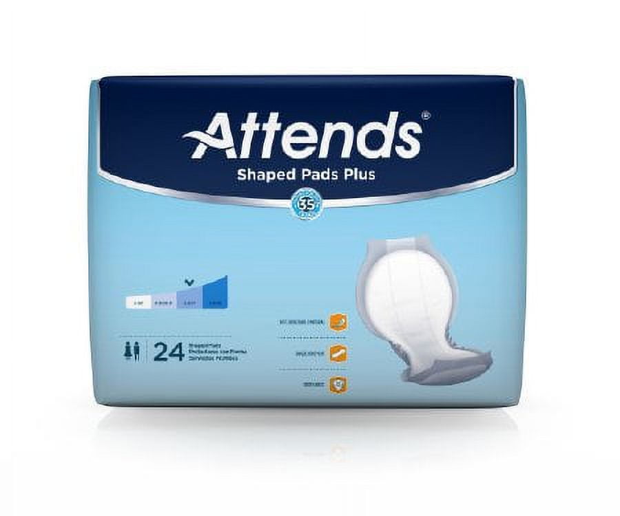 Attends Shaped Pads, Attends Shaped Pads Super - SPS, (1 CASE, 72 EACH ...