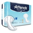thumbnail image 1 of Attends Shaped Pads Super Unisex Incontinent Pad Contoured 13 X 27.2 Inch SPSA, 20 Ct, 1 of 3