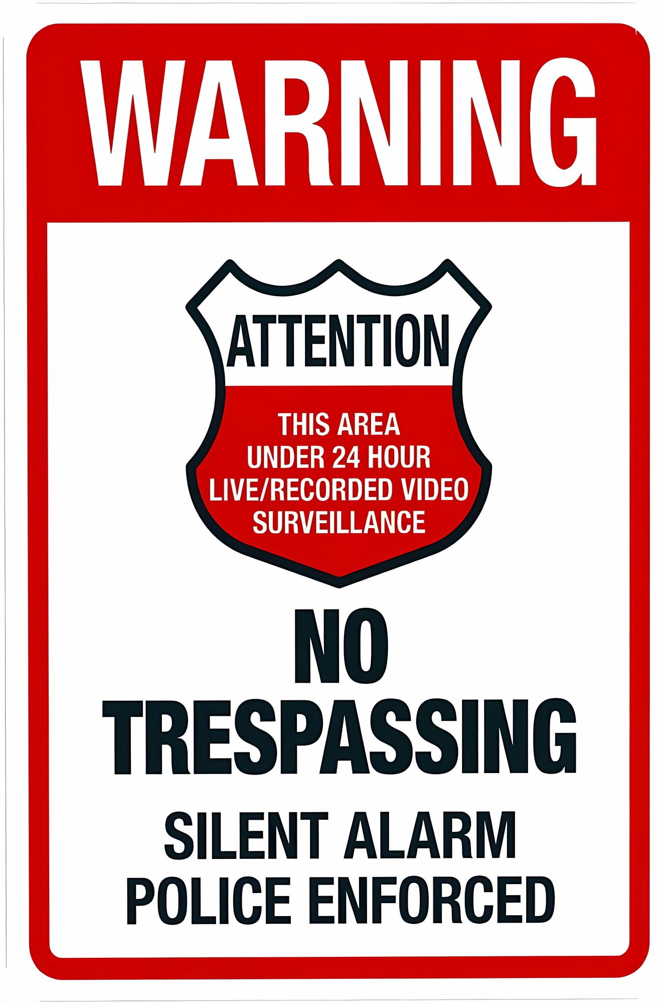 Attention This Area Under 24 Hour Video Surveillance 8
