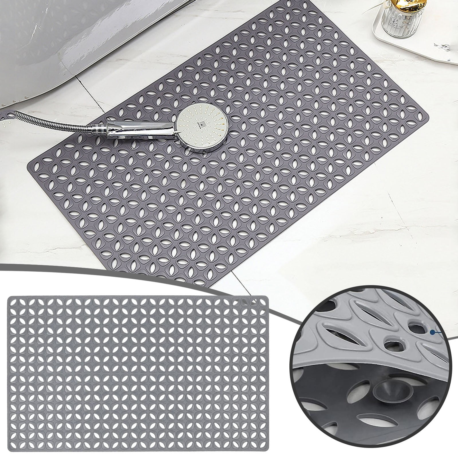 Attention to Detail Shower Mat Non Slip Bath Mat For Tub And Shower