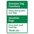 thumbnail image 1 of Dog Guardians Pick Up After Dog - 8"x12" No Dog Poop Security Metal Sign, Business Home Outdoor Indoor Street Decor, 1 of 6