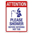 thumbnail image 1 of Attention Please Shower Before Entering Sign, Pool Sign,, 1 of 1
