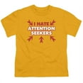 thumbnail image 1 of Attention Seekers-Short Sleeve Youth 18-1 T-Shirt, Gold - Large, 1 of 1