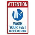 thumbnail image 1 of Attention Wash Your Feet Before Entering Warning Sign, Pool Rules Security Metal Signs for Home Busines Outdoor Indoor Road Yard Garage Street Wall Caution Decor 8 x 12 Inch, 1 of 4