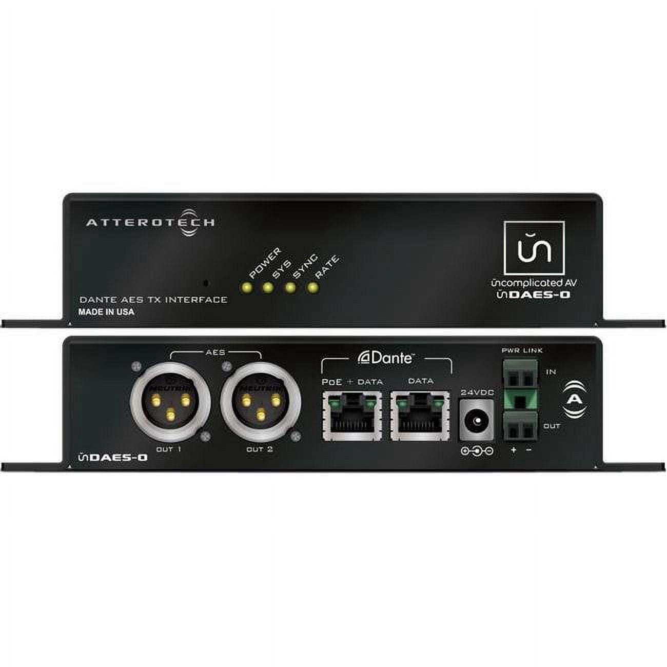 Attero Tech ATEC-UNDAES-O 2 & 4 Channel Dante to AES3 Bridge - PoE or ...