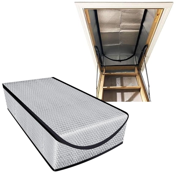 Attic Cover Insulation, 25" x 54" x 11", Energy Saving Stairway Cover with Access Zipper