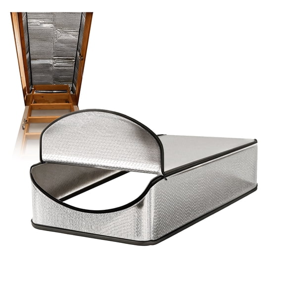 punada Attic Door Insulation Cover, 25" x 54" x 11" Attic Tent with Zipper for Attic Stairs and Ladder, Reflective Heat Barrier Cover for Energy Saving, Dust and Temperature Protection
