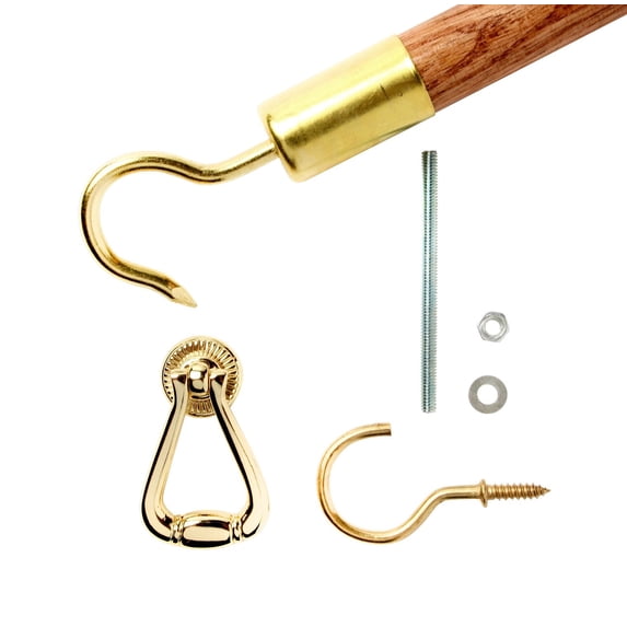 Attic Ease Brass Rod AEPSB Ladder Pull System Kit Finish