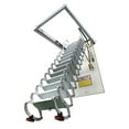 thumbnail image 1 of Attic Ladder Attic Pull Down Ceiling Ladder Access Stairs Folding Stairs 13 Steps 660LB Loading Capacity White, 1 of 13