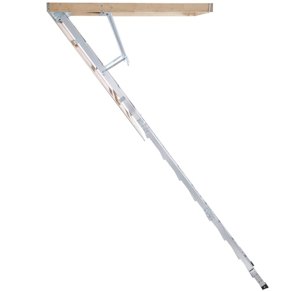 Attic Ladder Foldable, 350-pound Capacity, 22.5" x 63", Fits 9.5'-12' Ceiling Heights, Convenient Access to Your Attic Standard,Multi-Purpose Aluminium Extension, Lightweight and Portable