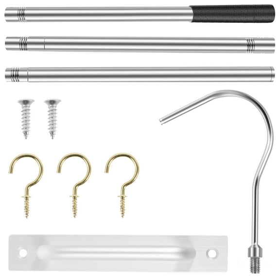 Attic Ladder Pull Down Hook Stainless Steel Attic Pull Down Hook Parts Efficient Convenient Attic Ladder Pull Kit Fast Assembly Attic Ladder Pull Down Hook Suitable for Loft