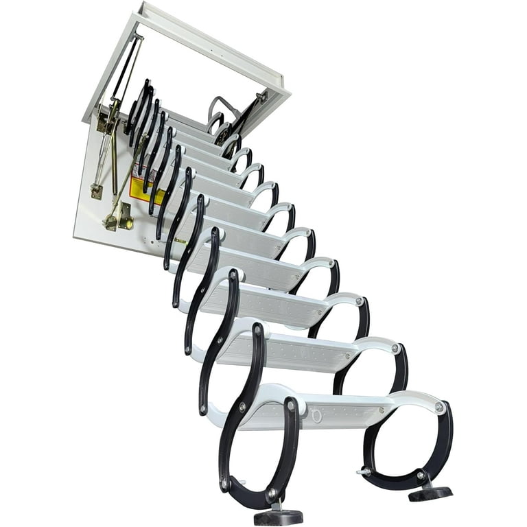 30x30 Inch Drop Down Attic Steps Access Ladder, High Alloy Steel