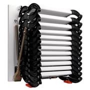 Attic Ladder Telescopic Fold Ladder Foldable Loft Stairs Ti-Mg Alloy Loft Wall Mounted Stairs Pull Down Attic Stairs, with Horizontal Calibration Pull Rod 3M Vertical Height for Attics, Basements