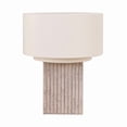 thumbnail image 1 of Atticus 15" Natural Limestone LED Table Lamp with Cream Cotton Shade, 1 of 5