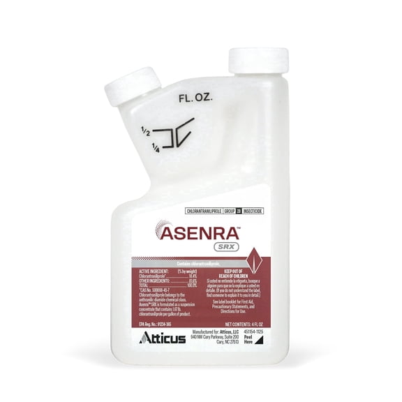 Asenra SRX (4 OZ) Liquid Grub Control for Lawns, Landscapes - 18.4% Chlorantraniliprole Kills White Grubs, Caterpillars, Armyworms, Adult Beetles & More (Season-Long Control 4-Months)