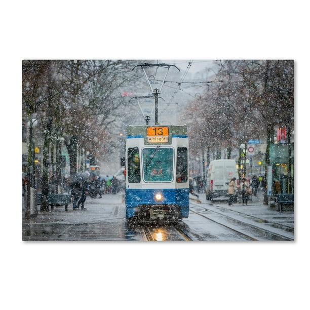 Attila Szabo 'Morning In Zurich' Canvas Art