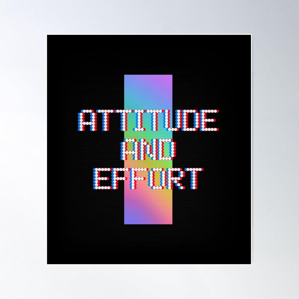 Attitude And Effort- Growth Mindset Poster Wall Art, Modern Wall Decor ...