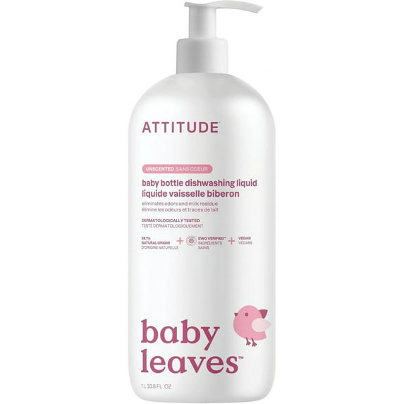 Attitude Baby Bottle & Dishwashing Liquid - Fragrance Free - 33.8 fl oz Pack of 2