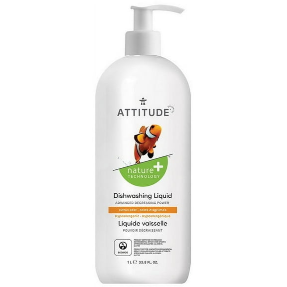 Attitude Citrus Zest Dishwashing Liquid 33.8 fl. oz
