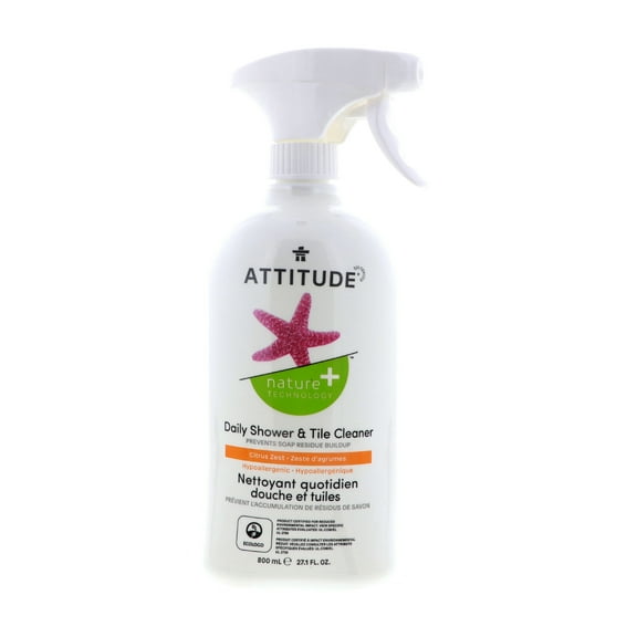 Attitude Daily Shower & Tile Cleaner, Citrus Zest, 27.1 oz