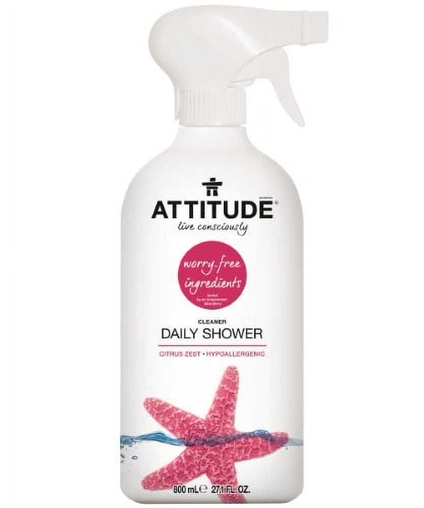Attitude Daily Shower & Tile Cleaner, Citrus Zest, 27.1 oz - image 1 of 2