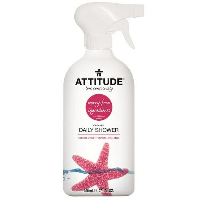 Attitude Daily Shower & Tile Cleaner, Citrus Zest, 27.1 oz