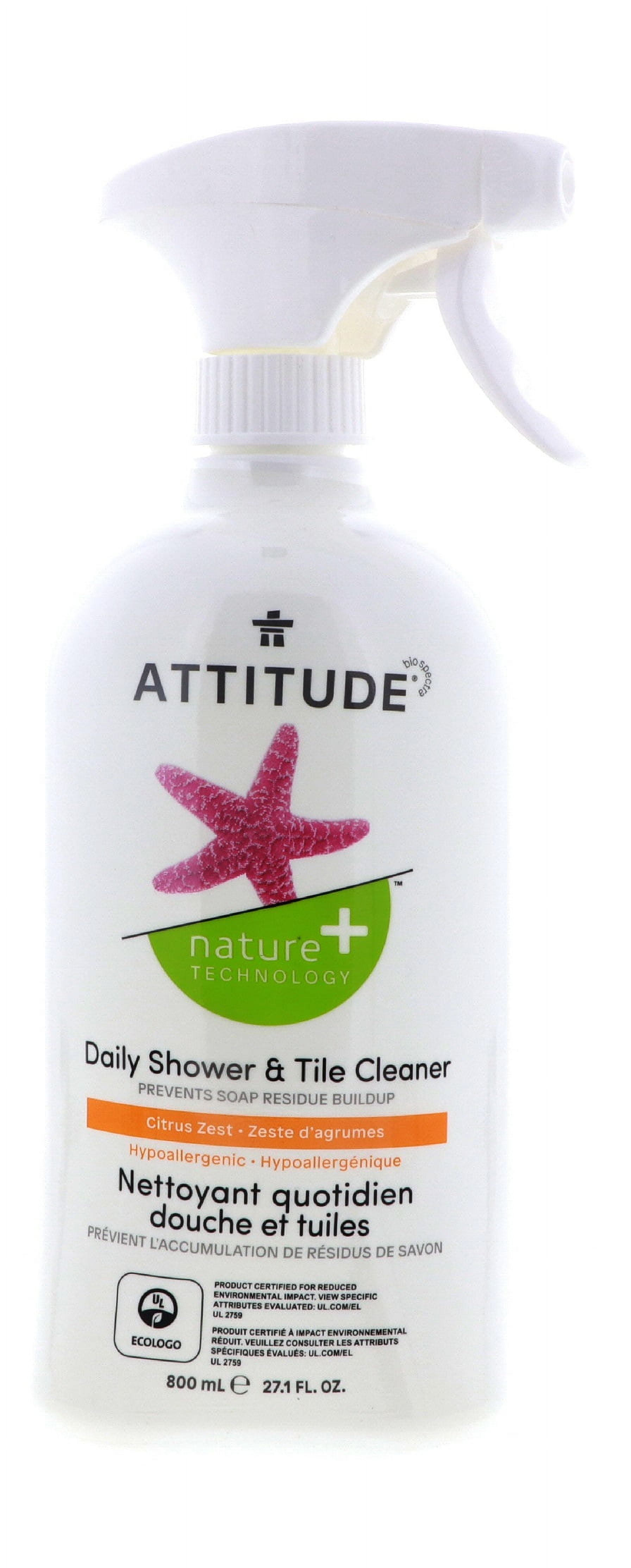 Attitude Daily Shower & Tile Cleaner, Citrus Zest, 27.1 oz 