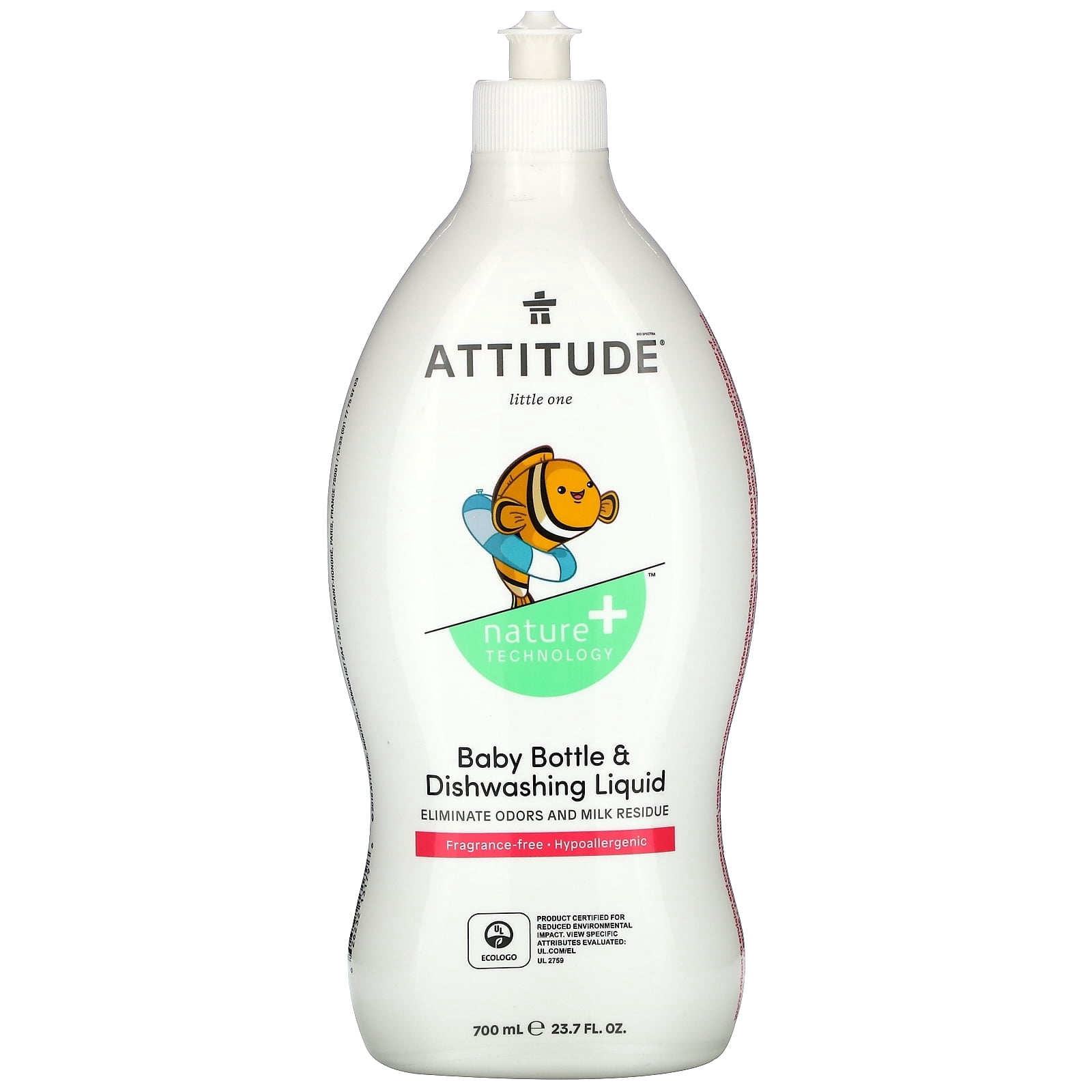 Attitude Eco Baby Baby Bottle & Dishwashing Liquid - 23.7 fl oz Pack of 4