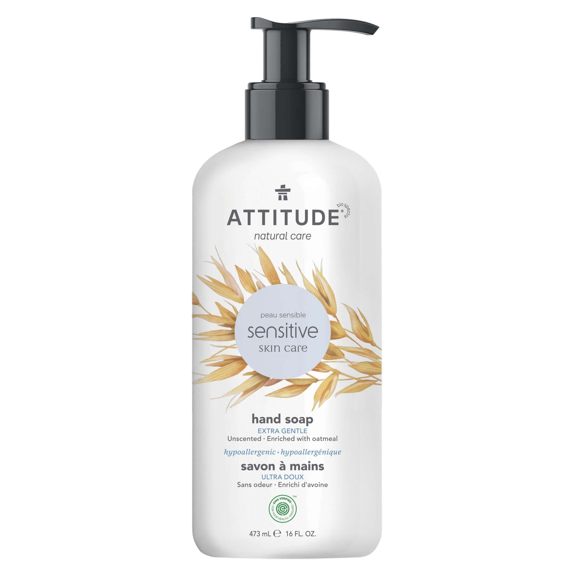 Attitude Extra Gentle Hand Soap For Sensitive Skin Enriched With Oat
