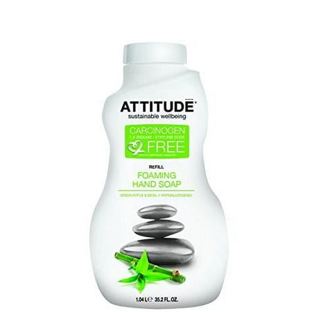 Attitude Foaming Hand Soap, Green Apple & Basil, 35.2 Fl Oz