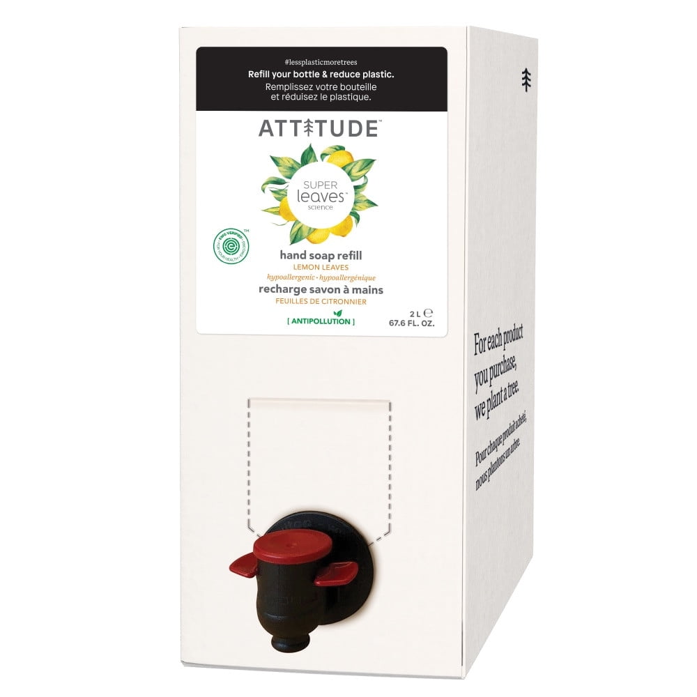 Attitude Foaming Hand Soap Refill Lemon Leaves -- 67.6 fl oz