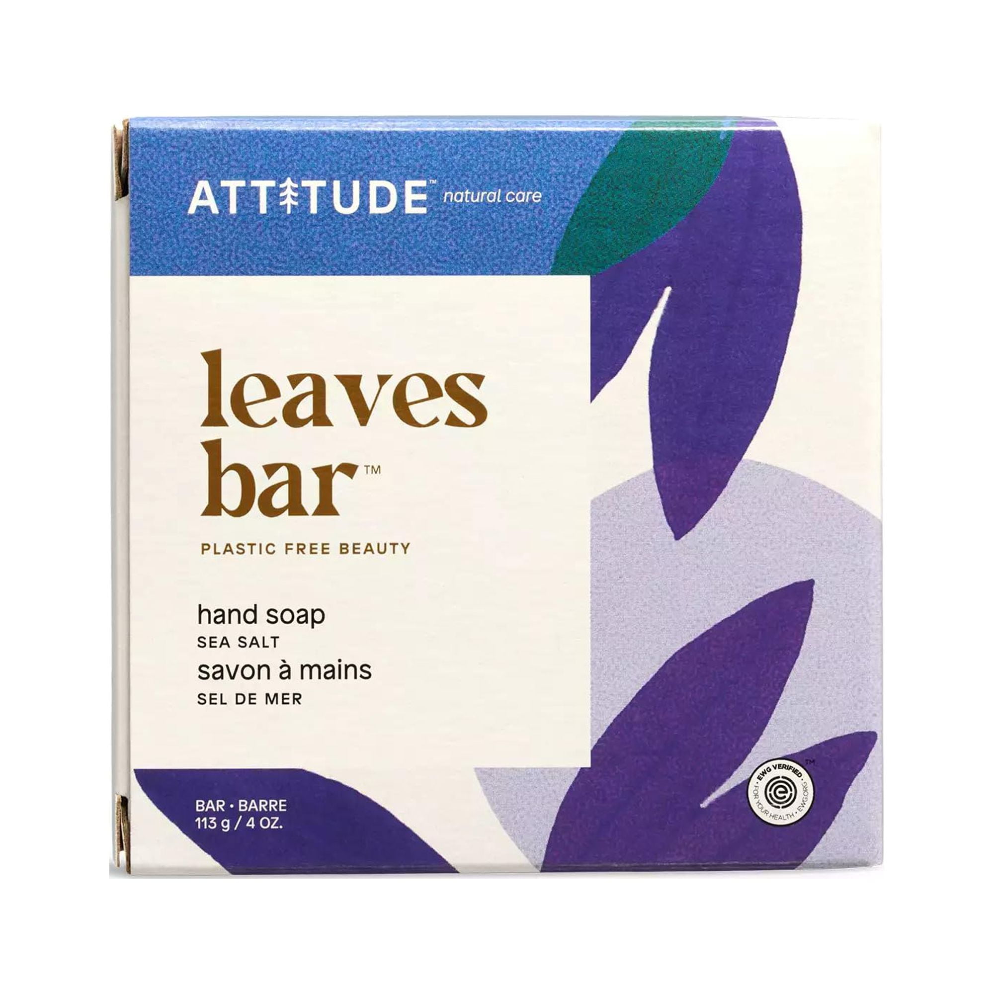 Attitude Hand Wash Soap Bar,Ewg Verified, PlasticFree, Plant And