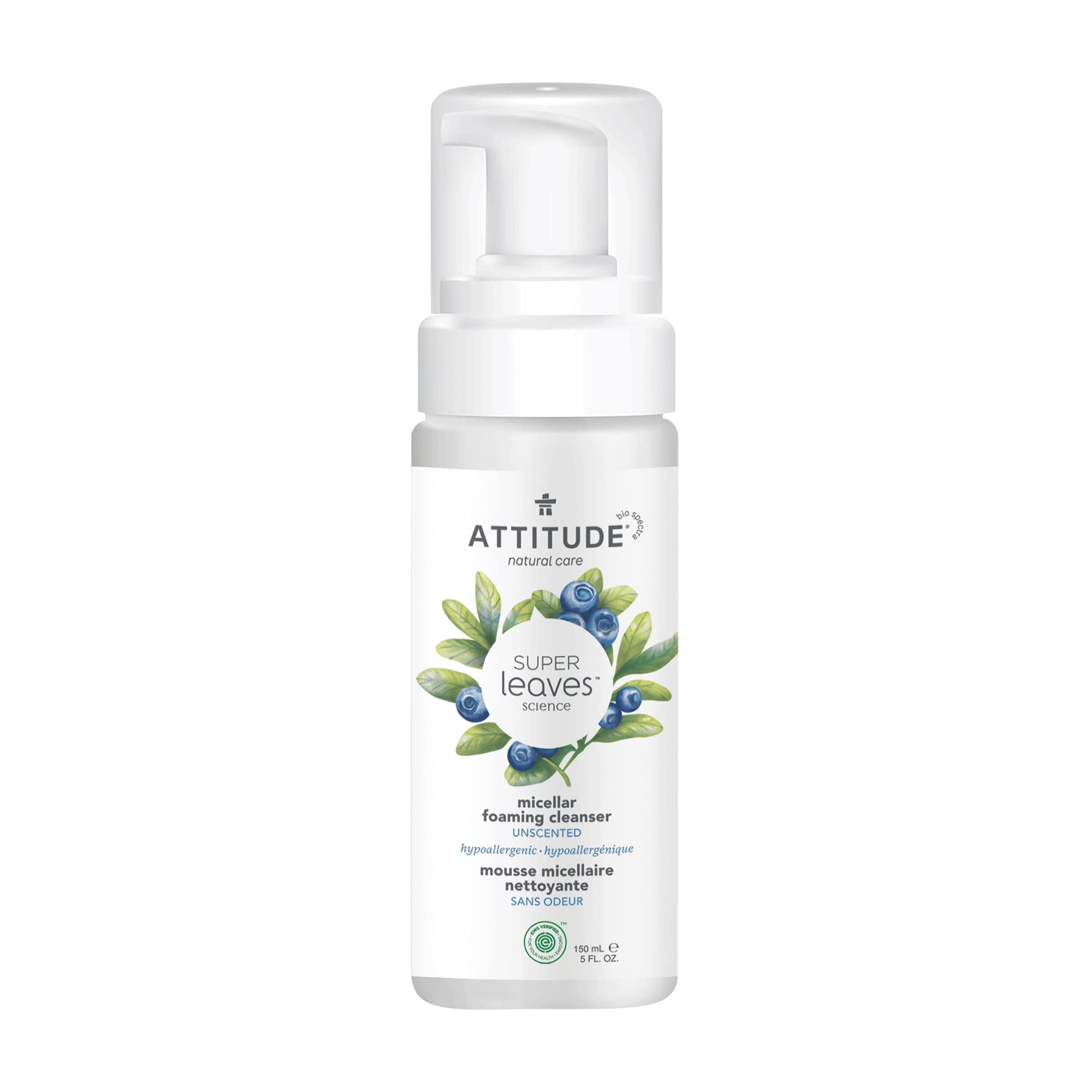 Attitude Micellar Foaming Cleanser, Ewg Verified, Plant And Mineral