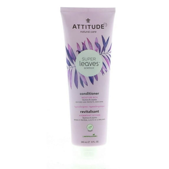 Attitude Natural Care Super Leaves Science Moisture Rich Conditioner, Quinoa And Jojoba, 8 oz 2 Pack