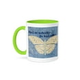 thumbnail image 1 of 3dRose, Attitude of Gratitude Butterfly - Whimsical Inspired Art, 11oz Two-Tone Green Mug, 1 of 7