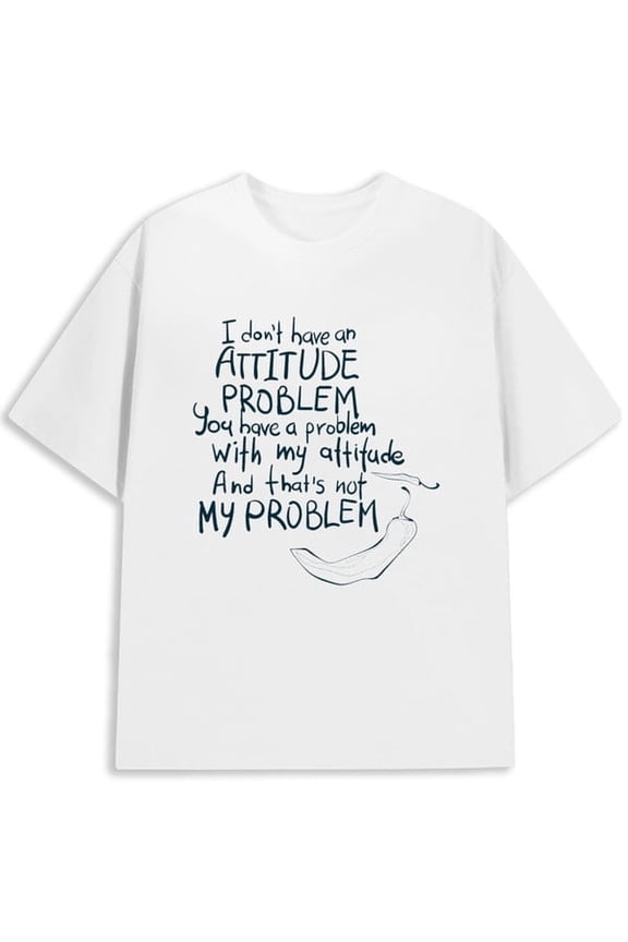 Greenink Attitude Problem Tee Men Christianity white Classic casual T-shirt, street style, summer casual wear, perfect for gift giving religious prints christian believers