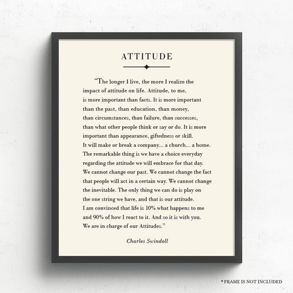 Attitude Quote Inspirational Quote Motivational Wall Art Quote Print Gift For Book Lover Graduation Gift Dorm Decor
