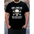 thumbnail image 1 of Attitude Skull and Crossbones Plus Size Men Short Sleeve Graphic T-Shirt, 1 of 6