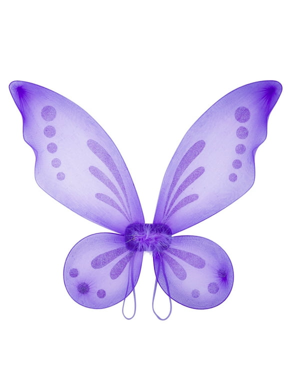 Attitude Studio Butterfly Pixie Fairy Wings, Angel Costume Accessory - Purple