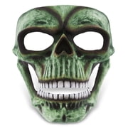Attitude Studio Green Skeleton Mask - Costume Skull Mask for Men and Women, Steampunk Inspired Full Face Mask Costume Accessory, Perfect for Halloween, Parties, Conventions, and Horror-Themed Events