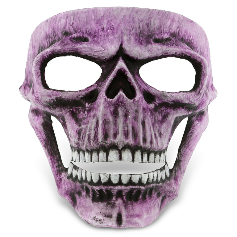 Attitude Studio Pink Skeleton Mask - Costume Skull Mask for Men and Women,  Steampunk Inspired Full Face Mask Costume Accessory, Perfect for Halloween,  Parties, Conventions, and Horror-Themed Events 