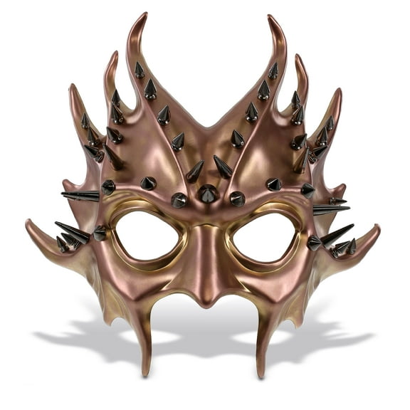 Attitude Studio Rose Gold Steampunk Metallic Devil Mask Costume Accessory