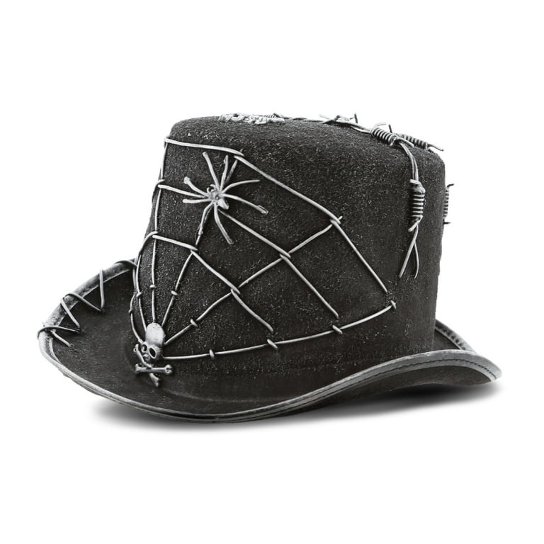 Leather Steampunk Gears Top Hat Deluxe Feather Cap Adult Costume Prop Accessory Leather Steampunk Gears Top Hat Deluxe Feather Cap Adult Costume Prop Accessory