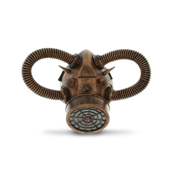 Attitude Studio Steampunk Copper Gas Mask Costume Wire Mouthpiece Half Face Mask