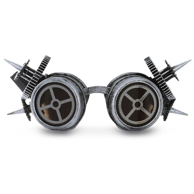 Attitude Studio Steampunk Goggles Steam Punk Glasses Cosplay Costume - Silver