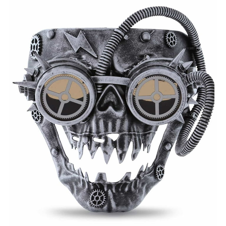 絵 「MASK」 Attitude Studio Steampunk Wired Skeleton Full Face Mask Goggles